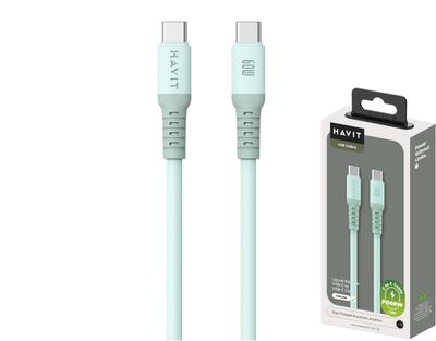 Havit CB6296 USB-C uz USB-C silikona kabelis