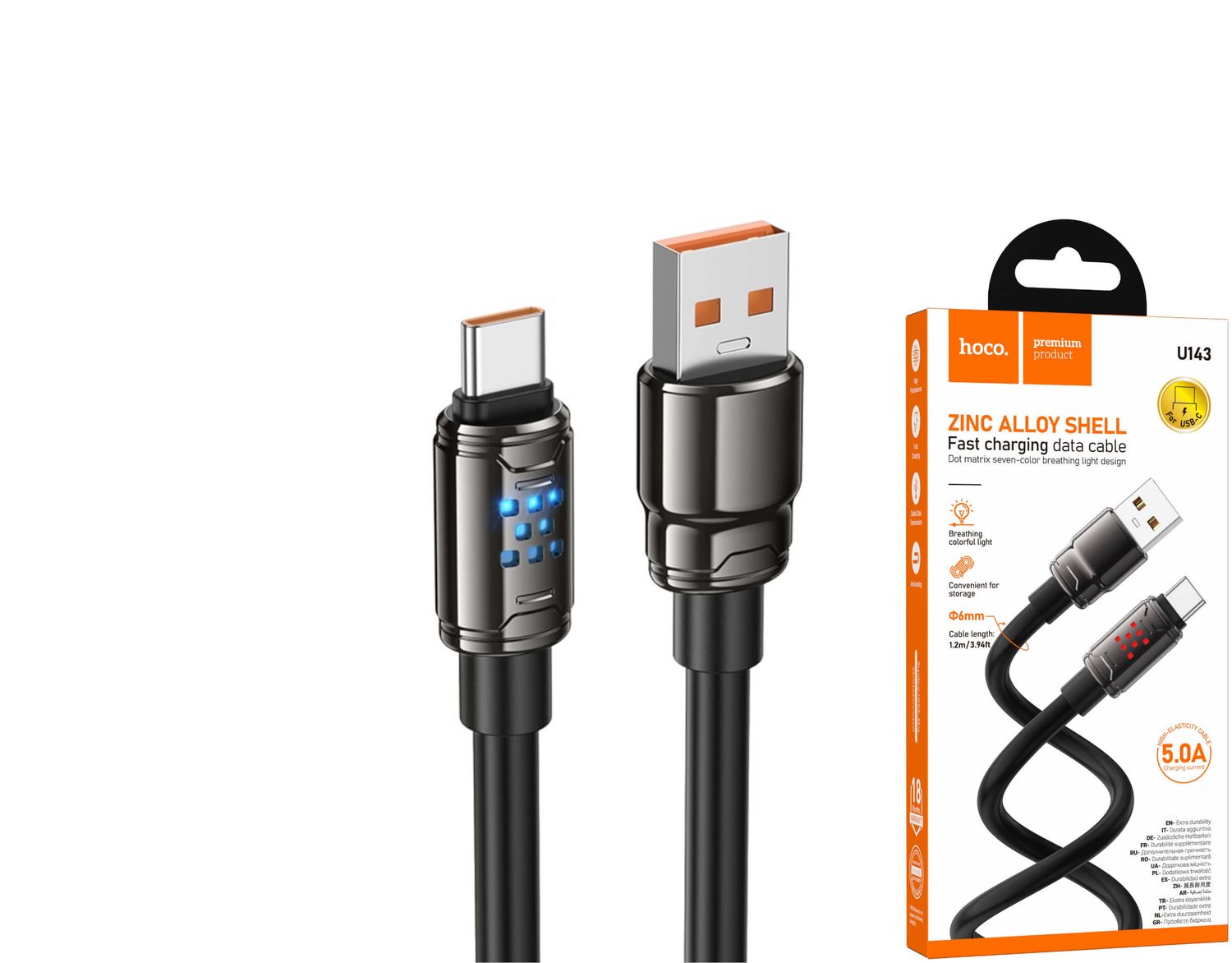 Hoco U143 USB-A uz USB-C kabelis