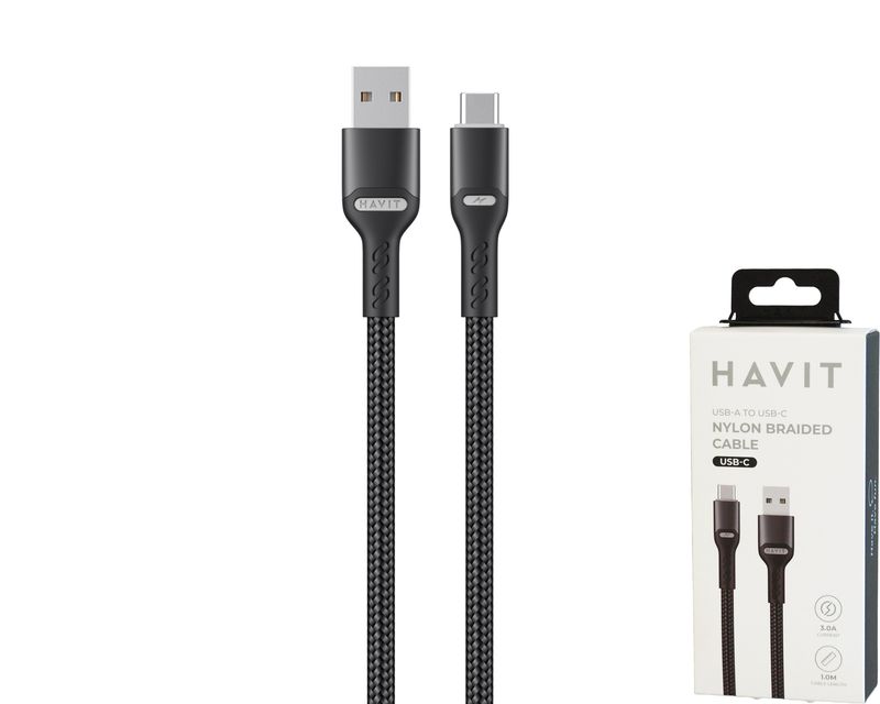 Havit CB6217 USB-A uz USB-C pītais kabelis