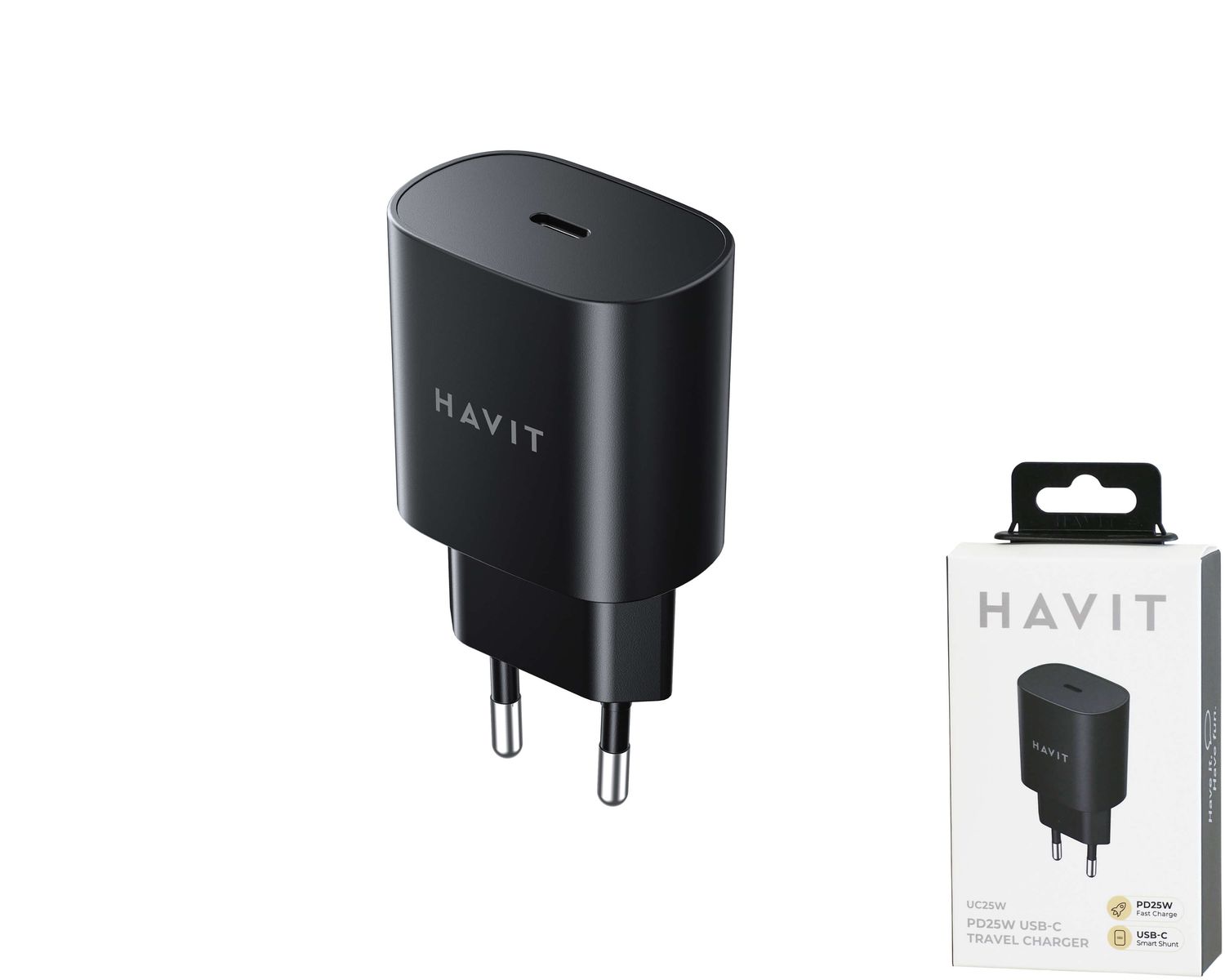 Havit UC25W ātrais tīkla lādētājs Havit UC25W ātrais tīkla lādētājs