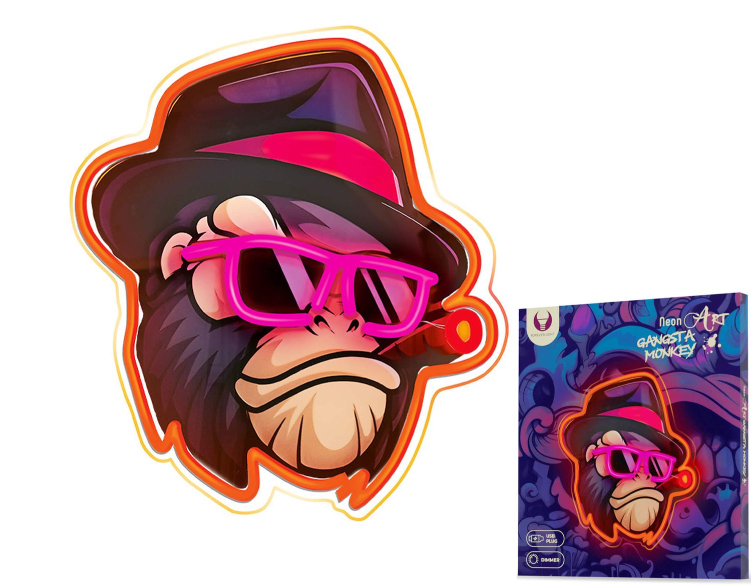 TFO Monkey LED neona izkārtne
