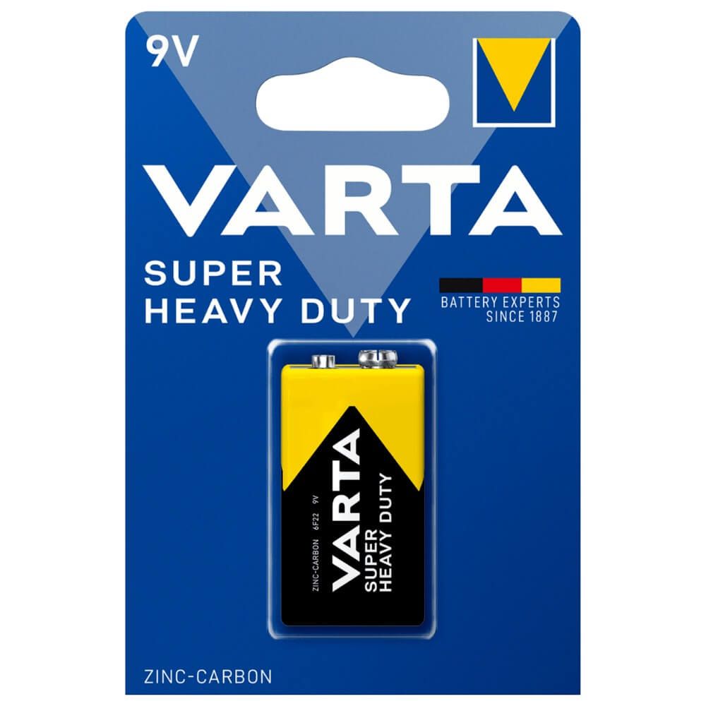 Varta 9V cinka oglekļa baterija
