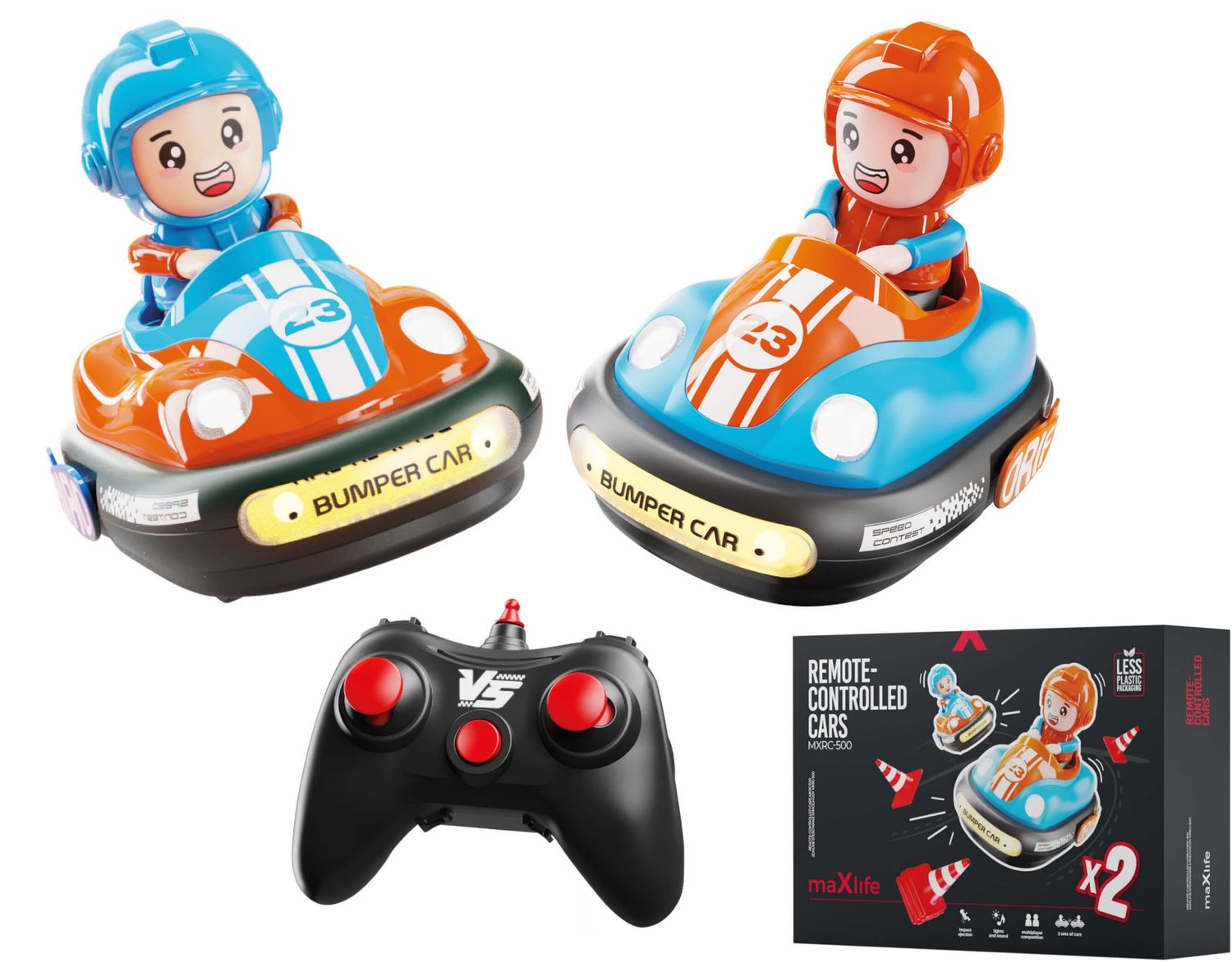 Maxlife RC500 Bumper Cars radiovadāmo auto komplekts Maxlife RC500 Bumper Cars radiovadāmo auto komplekts