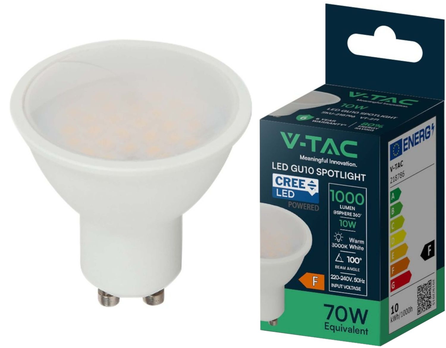 V-TAC CREE 271 spuldze GU10