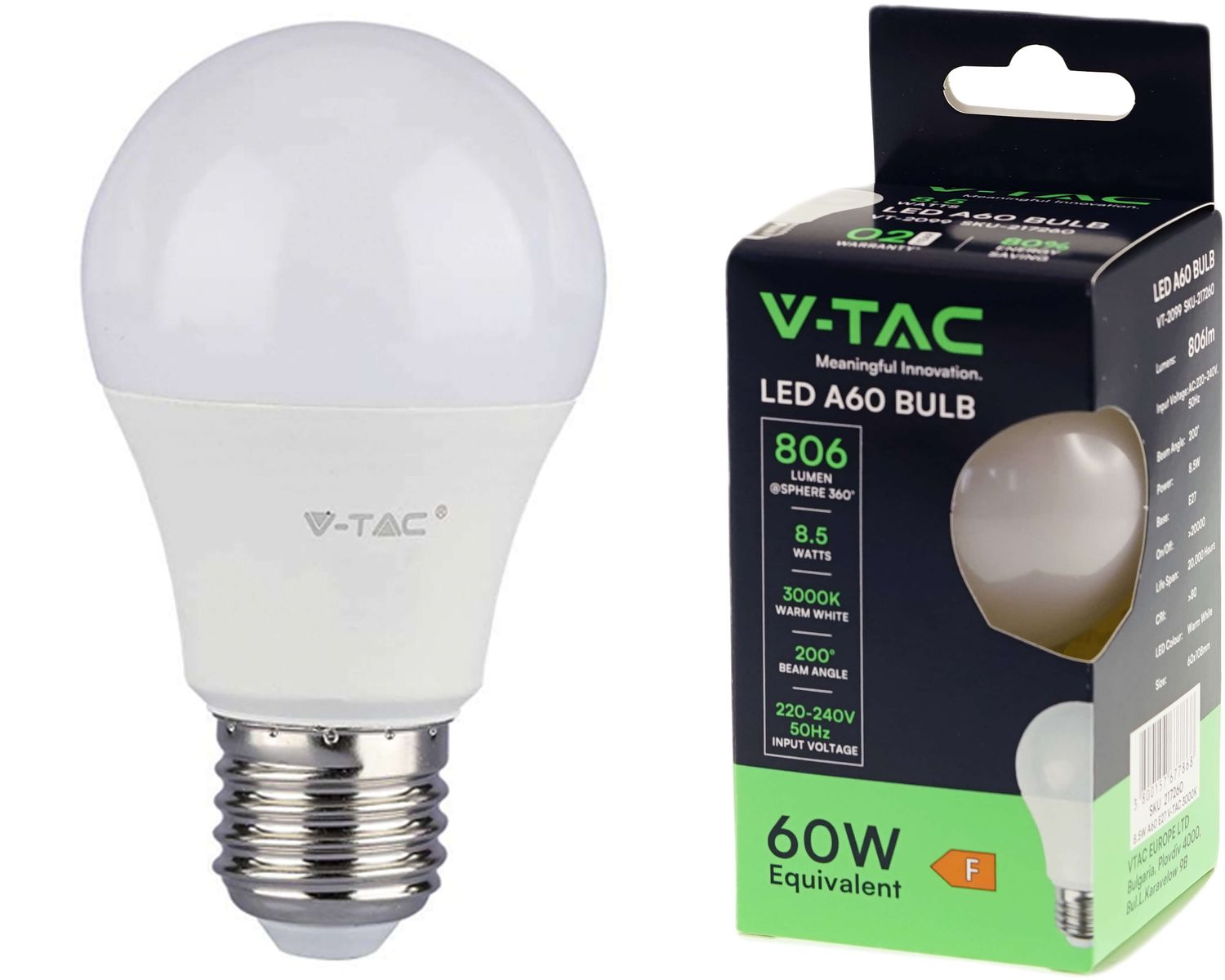 V-TAC 2099 E27 LED Spuldze V-TAC 2099 E27 LED Spuldze