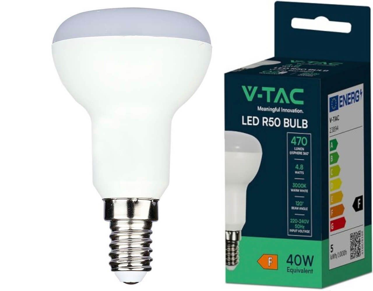 V-TAC 250 E14 LED reflektorspuldze V-TAC 250 E14 LED reflektorspuldze