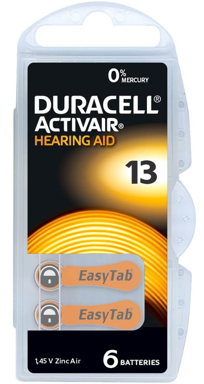 Duracell PR13 dzirdes aparātu baterijas Duracell PR13 dzirdes aparātu baterijas