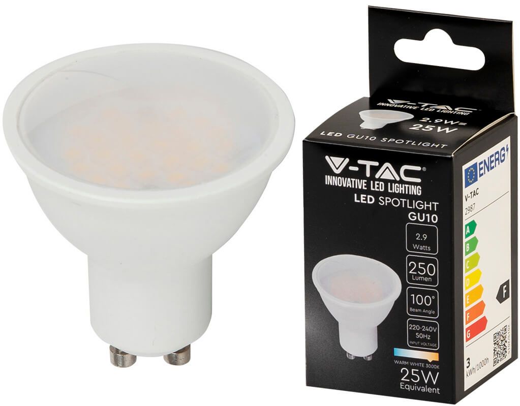 V-TAC 2333 GU10 LED spuldze V-TAC 2333 GU10 LED spuldze