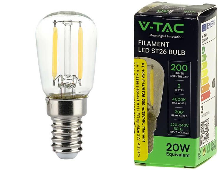 V-TAC 1952 E14 filament LED spuldze