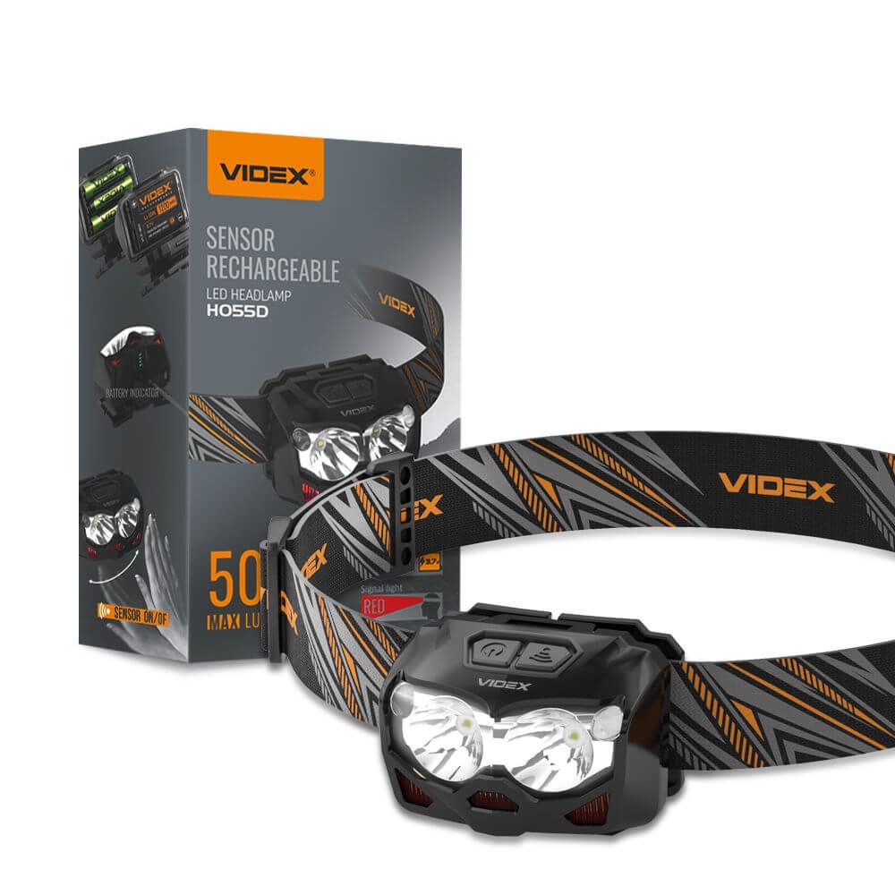 Videx H055 uzlādējams LED galvas lukturis