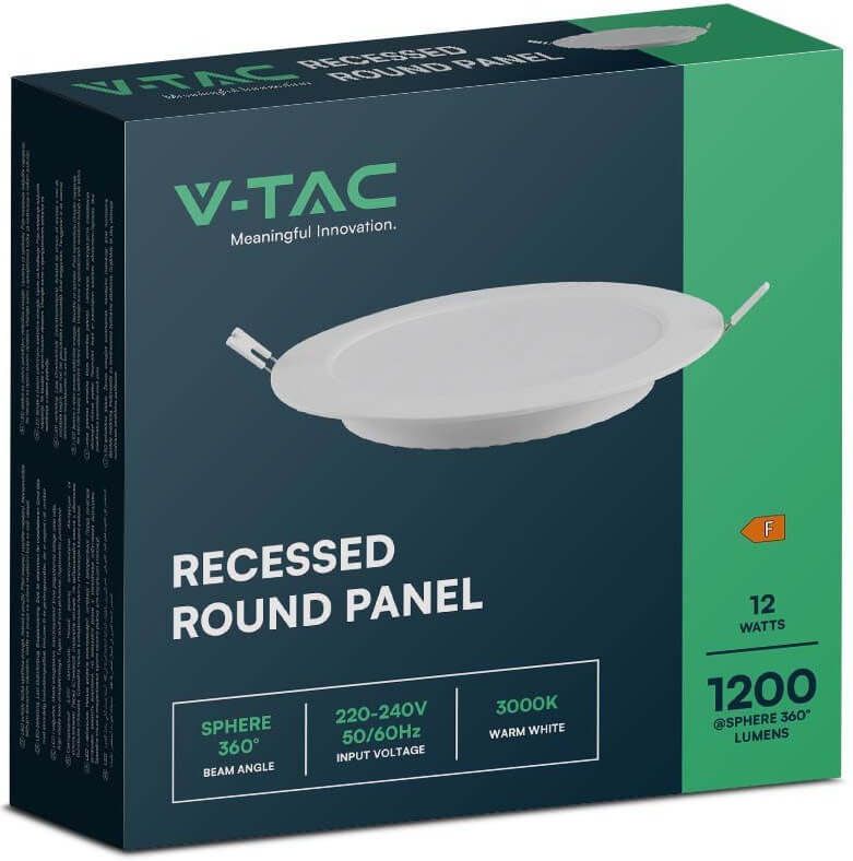 V-TAC 61012RD iebūvējams LED panelis