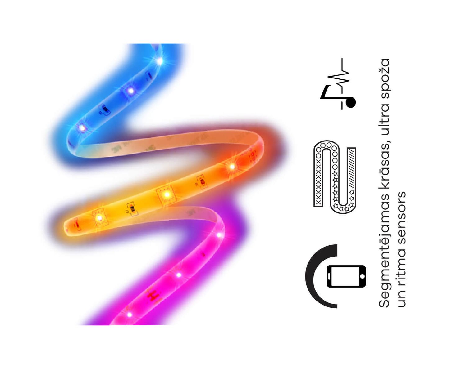 NOUS Robert F4 segmentētā LED lente NOUS Robert F4 segmentētā LED lente