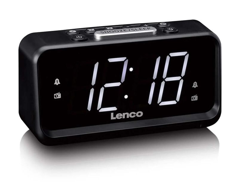 Lenco 28 LED pulkstenis ar FM radio