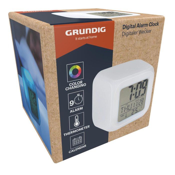 Grundig digitālais modinātājpulkstenis ar termometru