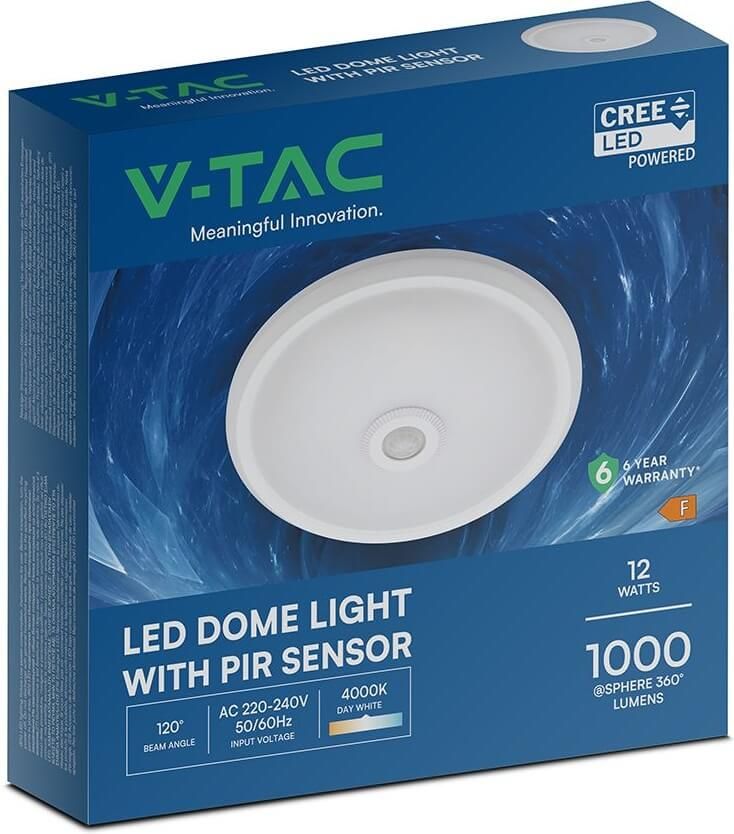 V-TAC CREE13 LED gaismeklis ar sensoru