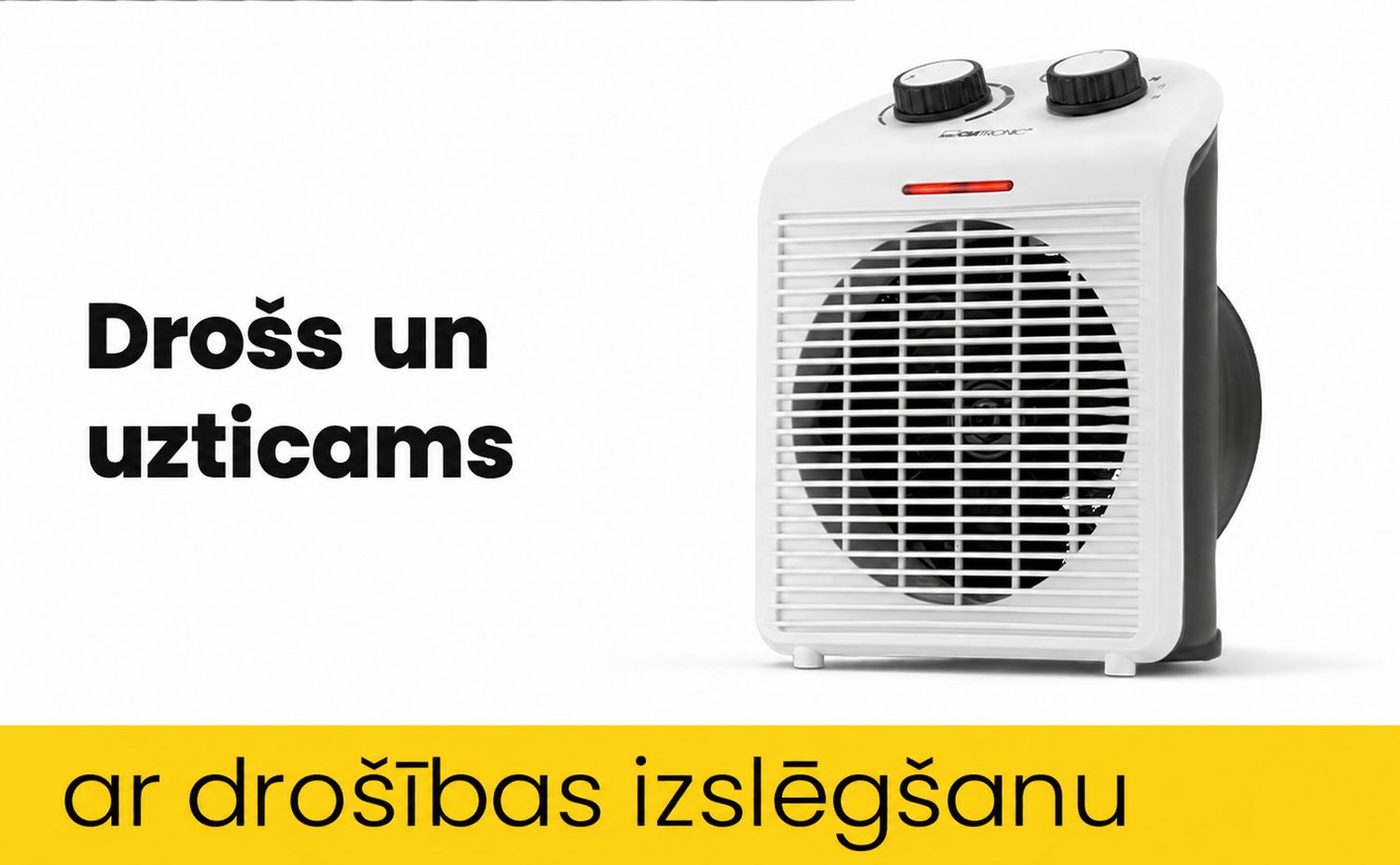 Clatronic HL3761 pārkaršanas un apgāšanās drošības aizsardzība