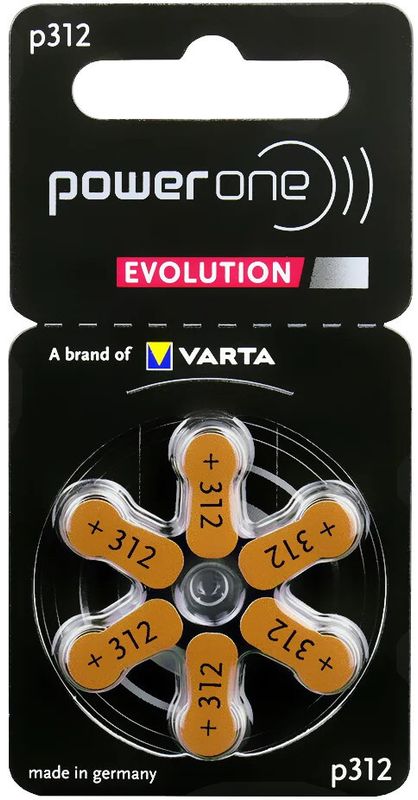 PowerOne EVO PR312 dzirdes aparātu baterijas