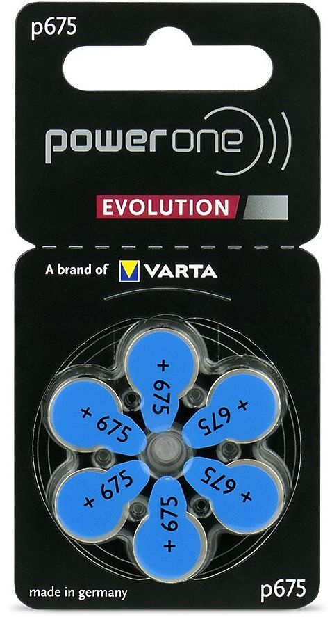 PowerOne EVO PR675 dzirdes aparātu baterijas