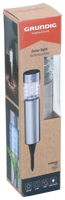 Grundig dārza LED gaismeklis ar saules paneli