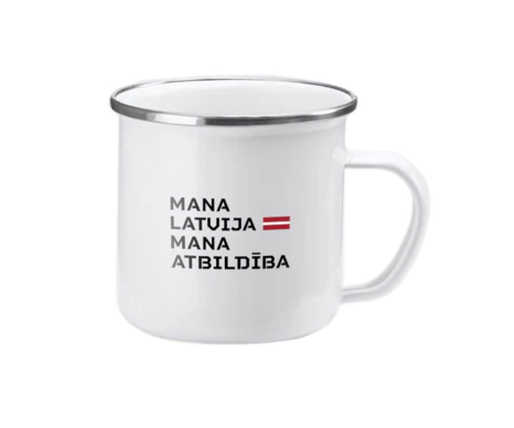 Emaljēta krūzīte "Mana Latvija. Mana atbildība"