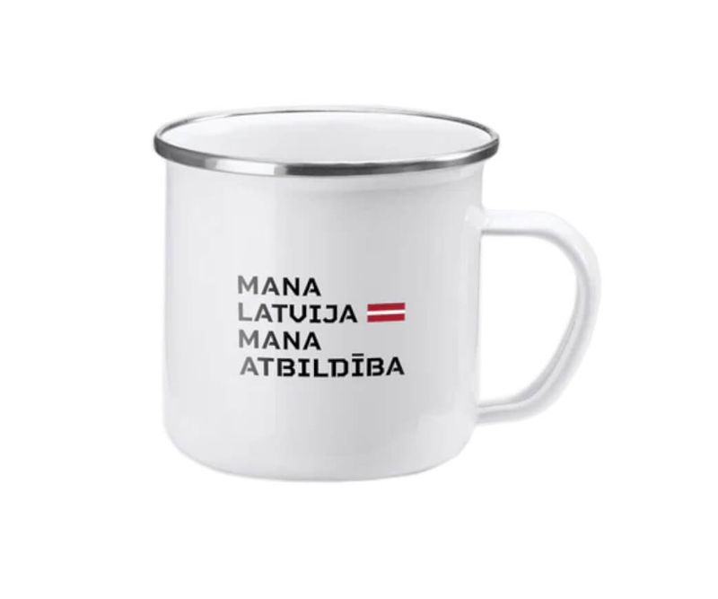 Emaljēta krūzīte "Mana Latvija. Mana atbildība"