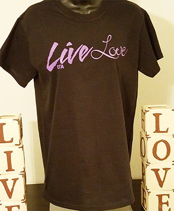 Live Love T-shirt - Black livelove-black