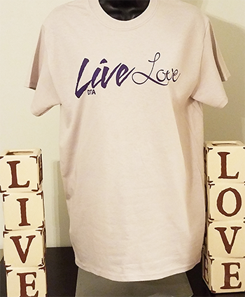 Live Love T-shirt - Tan livelove-tan