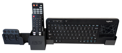 Multi-Device Wall-Mounted Keyboard & Remote Holder Multi-Device Wall-Mounted Keyboard & Remote Holder