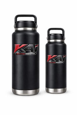 KAI Performance Bottles (18oz & 32oz): “Hydration That Works as Hard as You Do.”