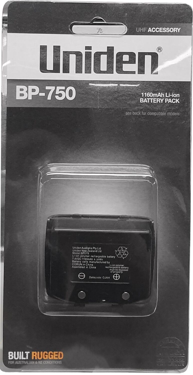 BP-750 - Uniden Battery Pack 1160mAh
