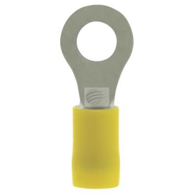 TE1506BL -PKT 10 RING TERMINAL 6mm INSUL PVC COPPER SLEEVE DBL  te1506
