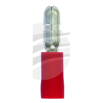 TE4814BL -  MALE BULLET TERMINAL 4mm INSUL PVC COPPER SLEEVE red