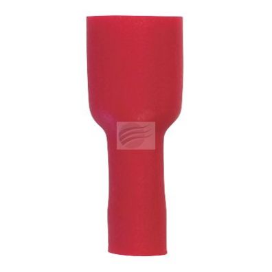 TE4216BL - FEMALE BLADE TERMINAL 6.3mm FULY INSUL PVC COPPER / RED
