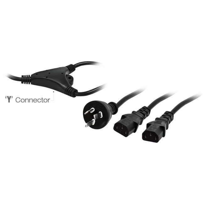 K9YIEC2 MAINS POWER TO 2X IEC &#39;Y&#39; - 2M