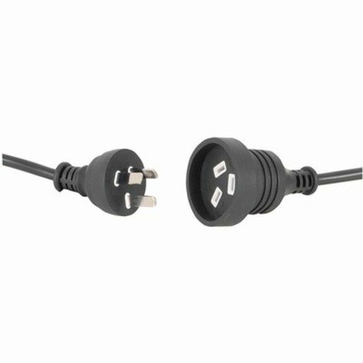 LEAD MAINS EXT 240V 10A BLK 2M