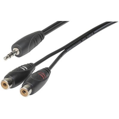 LEAD AUDIO PLG 3.5MM STER- 2SKT RCA 30CM