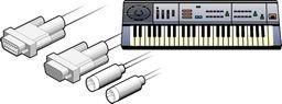 CL620 - Cable MIDI to D15f