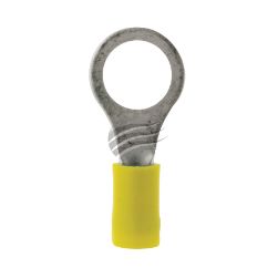TE1510BL -10 RING TERMINAL 10mm INSUL PVC DOUBLE CRIMP YELLOW