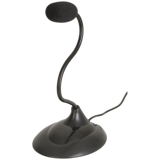AM4089 - MIC DESKTOP PC 3.5MM PLG W/LEAD BLK