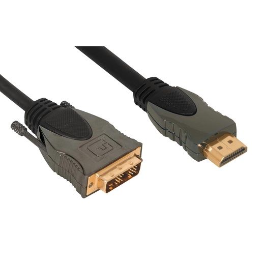 WQ7407 - LEAD VIDEO HDMI PLG - DVI PLG GLD 1.5M