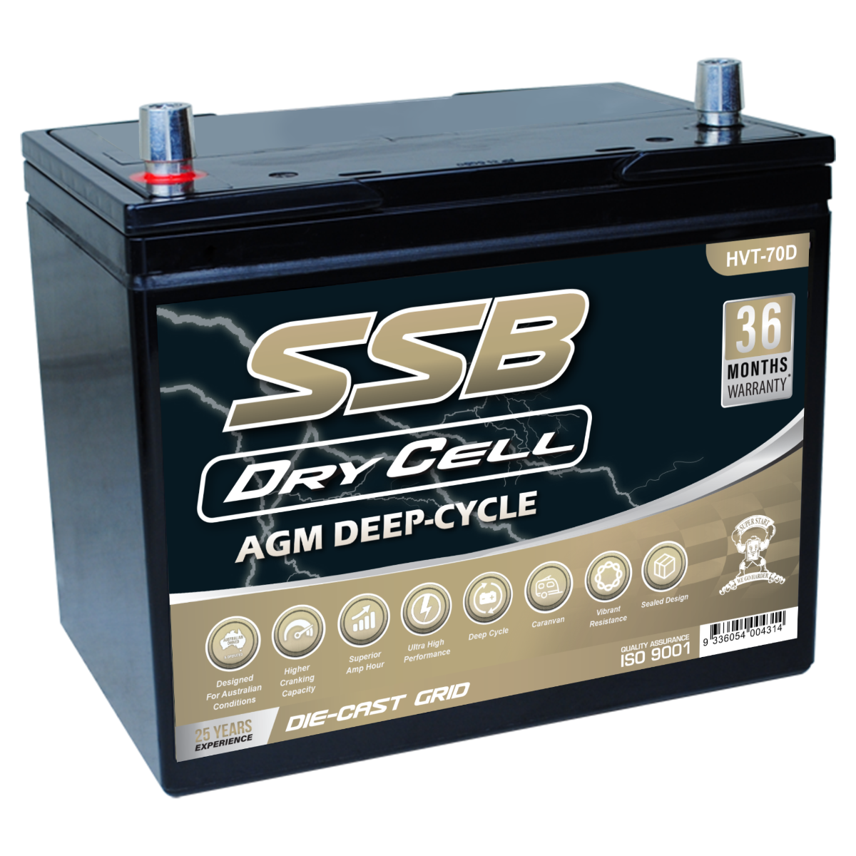 HVT-70D Ultra High Performance Dual Purpose AGM Battery