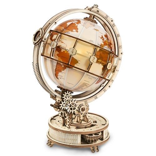 KJ9064 KIT CONS WOOD GLOBE LUMINOUS