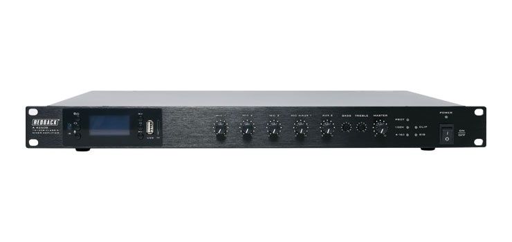 Compact 100V Class D Bluetooth PA Mixer Amplifier 120W