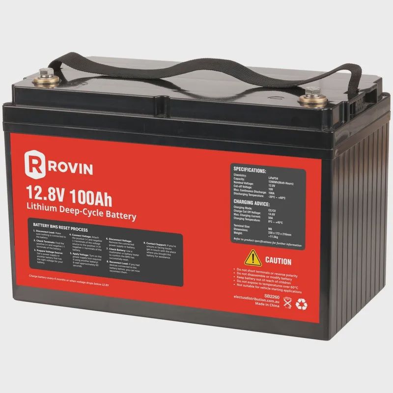 SB2260 - ROVIN 12.8V 100AH LITHIUM DEEP CYCLE