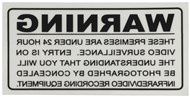 LA5106 LABEL - SURV WARNING CLR 80X40MM