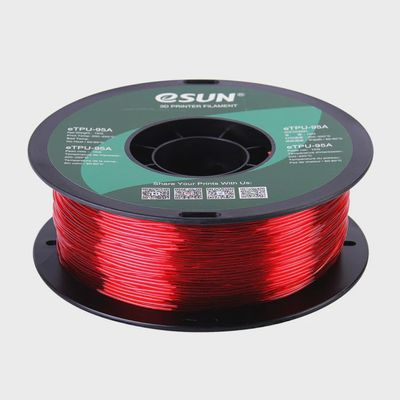 FIL0163  -  TPU 95A FLEX TRANSPARENT RED