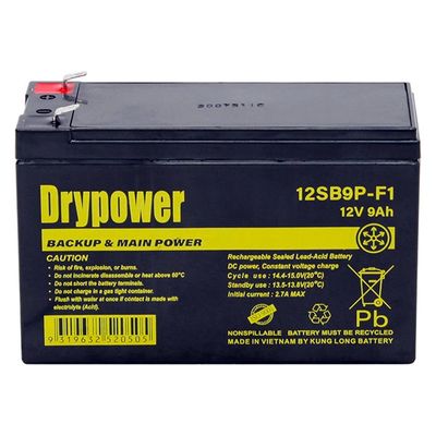 12SB9P-F1  -  Drypower 12V 9Ah Sealed Lead Acid Battery