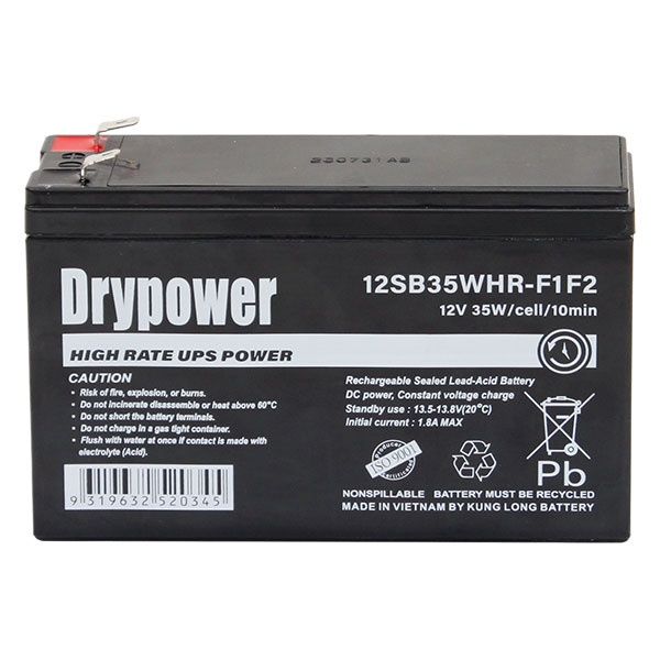 12SB35WHR-F1F2  -  Drypower 12V 6.6Ah 35W