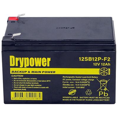 12SB12P-F2 Drypower 12V 12Ah Sealed Lead Acid Battery