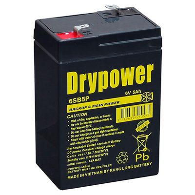 6SB5P Drypower 6V 5Ah Sealed Lead Acid Battery
